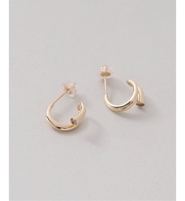 Lilas by Spick&Span「べゼルダイヤピアス K10（両耳）」|ピアス|