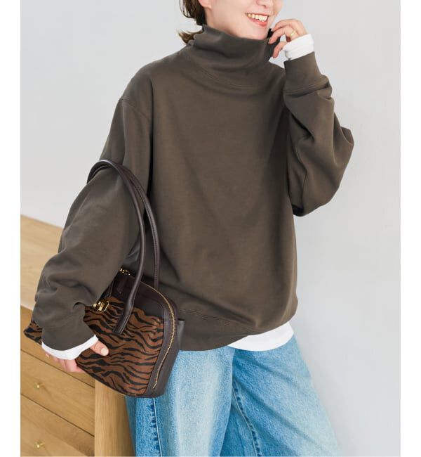 Spick and Span「《WEB限定 / 追加予約》裏毛ハイネックプルオーバー」|Tシャツ・カットソー|ブラウン