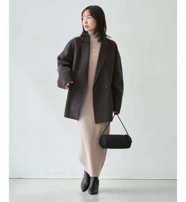 NOBLE「《予約》アンゴラMixシャギーチェックジャコット」|その他|