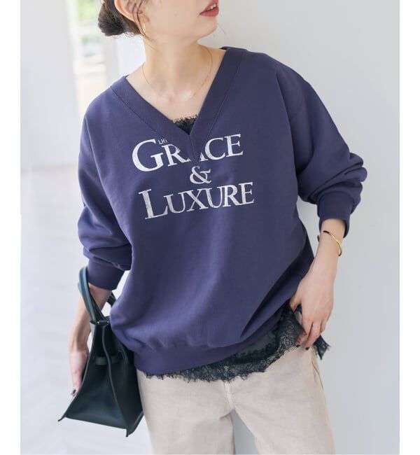 Spick and Span「《別注 / 予約》LA HUTTE Vネックスウェット*」|スウェット・ジャージ|