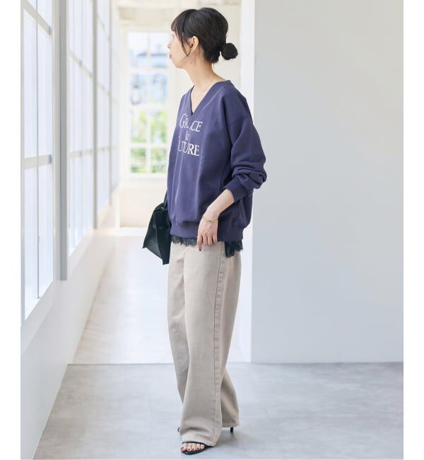 Spick and Span「《別注 / 予約》LA HUTTE Vネックスウェット*」|スウェット・ジャージ|