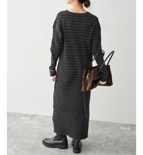 Spick and Span「《新色有り / 追加予約》ヘンリーネックリブニットワンピース」|ワンピース|