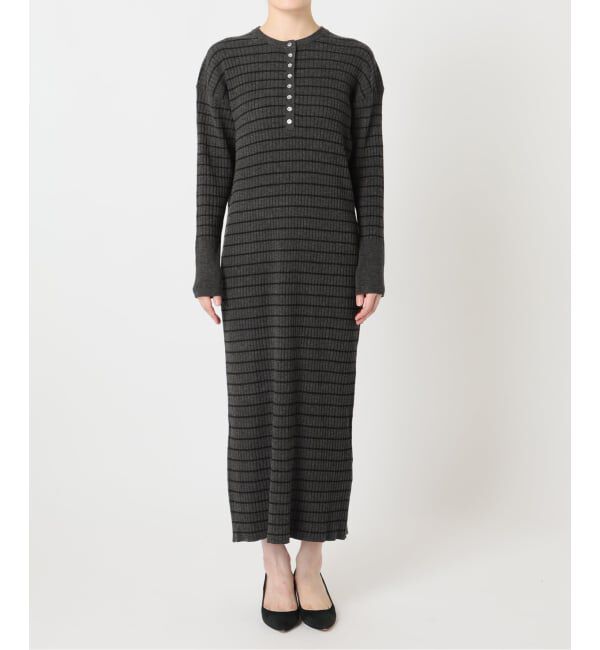 Spick and Span「《新色有り / 追加予約》ヘンリーネックリブニットワンピース」|ワンピース|