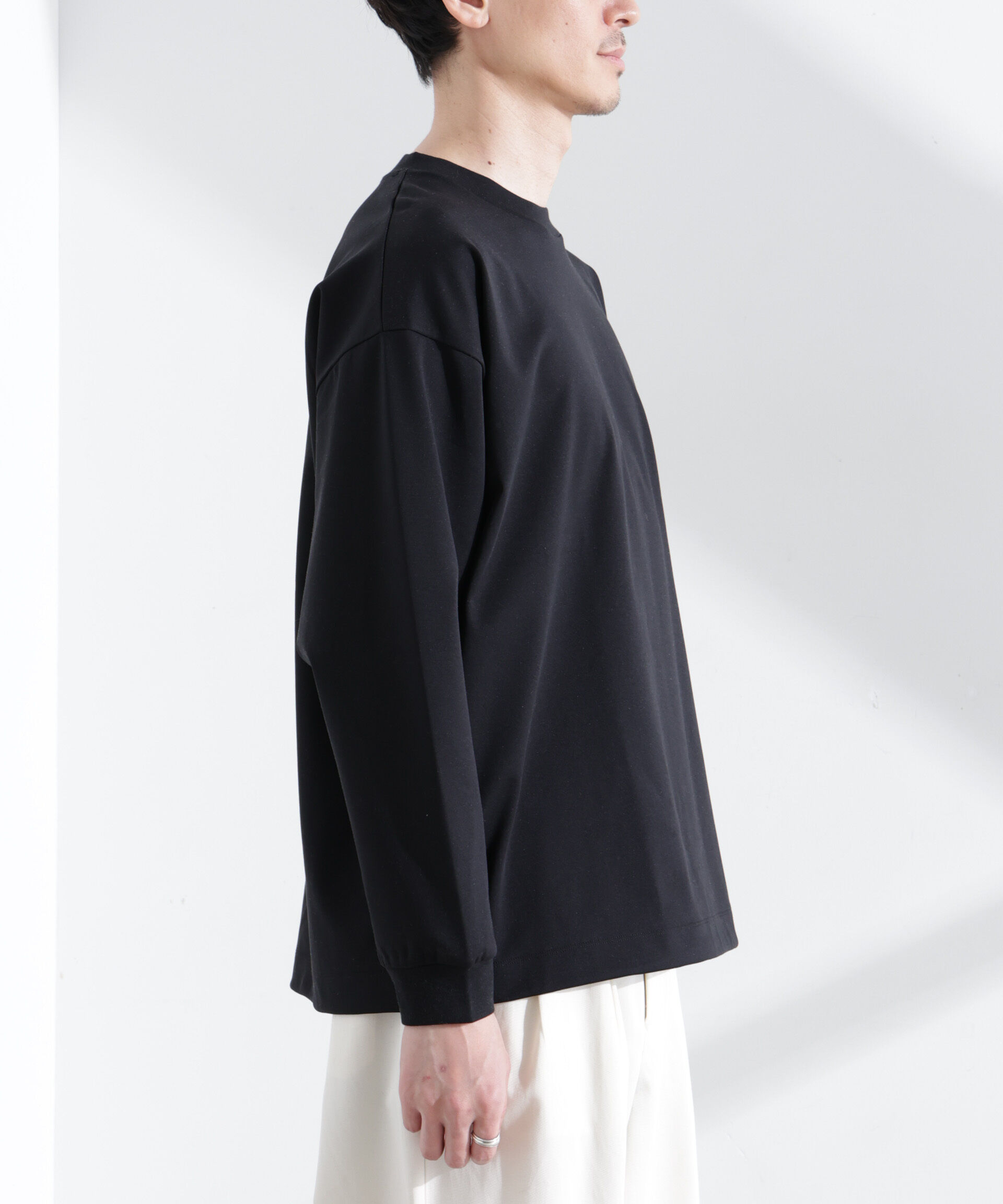 NANO universe「シルケットポンチロングスリーブバルーンTシャツ 長袖」|Tシャツ・カットソー|