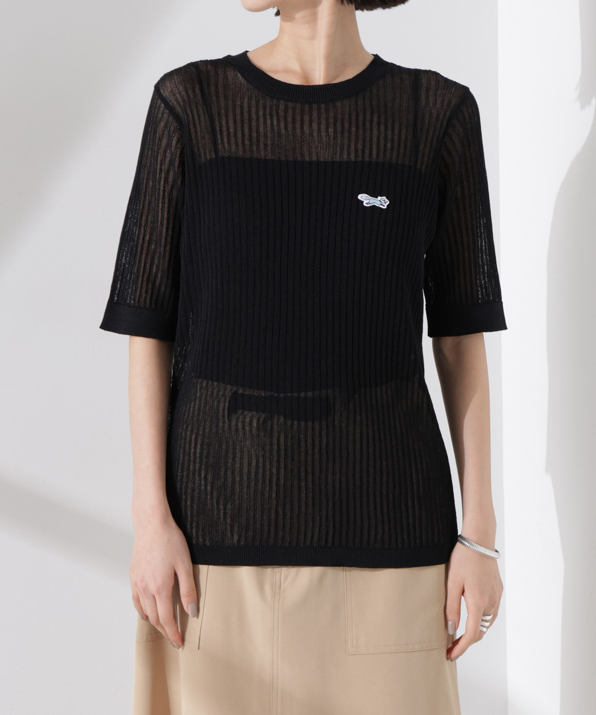 NANO universe「PENNEYS別注TheFOXシアーリブニットトップス」|ニット・セーター|
