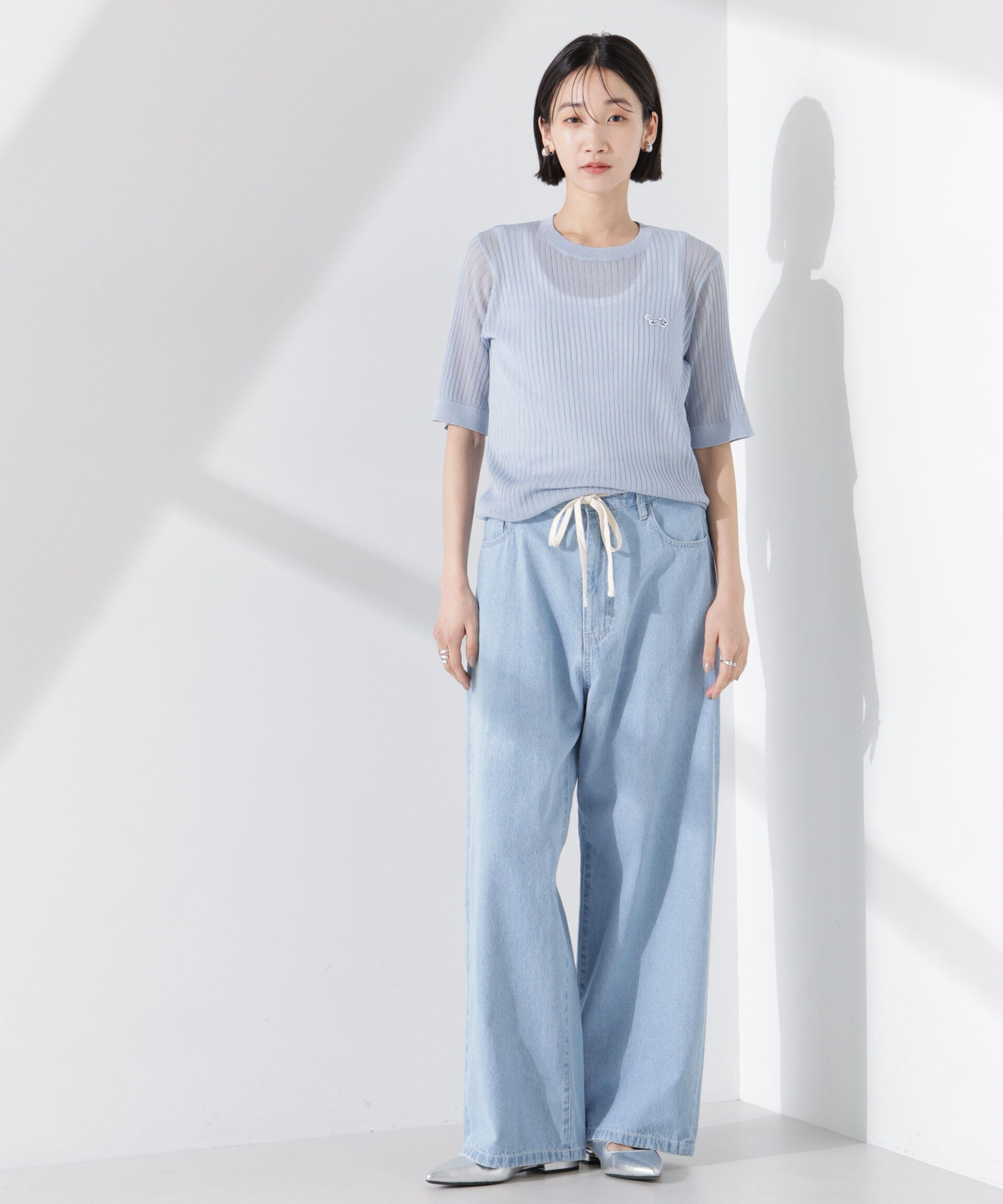 NANO universe「PENNEYS別注TheFOXシアーリブニットトップス」|ニット・セーター|