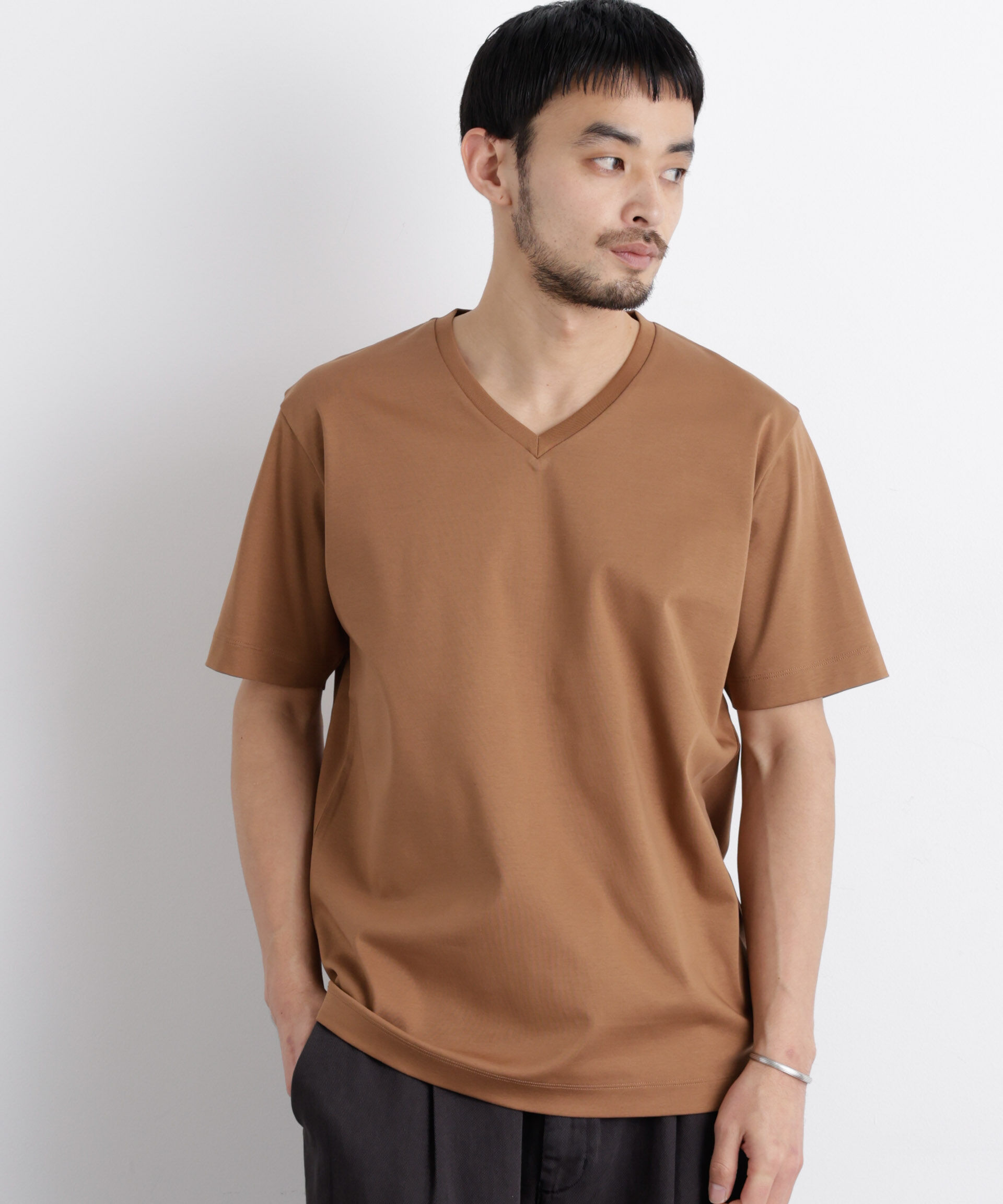 nano･universe「アンチスメル Vネック Tシャツ 半袖」|Tシャツ・カットソー|