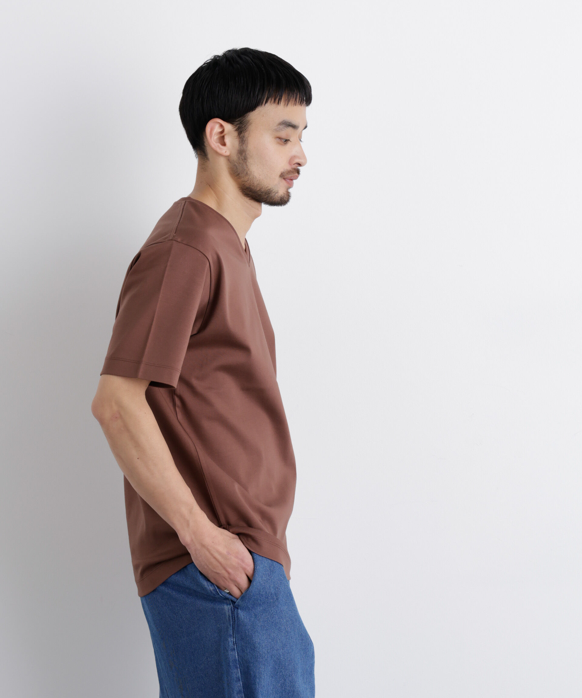 nano･universe「アンチスメル Vネック Tシャツ 半袖」|Tシャツ・カットソー|