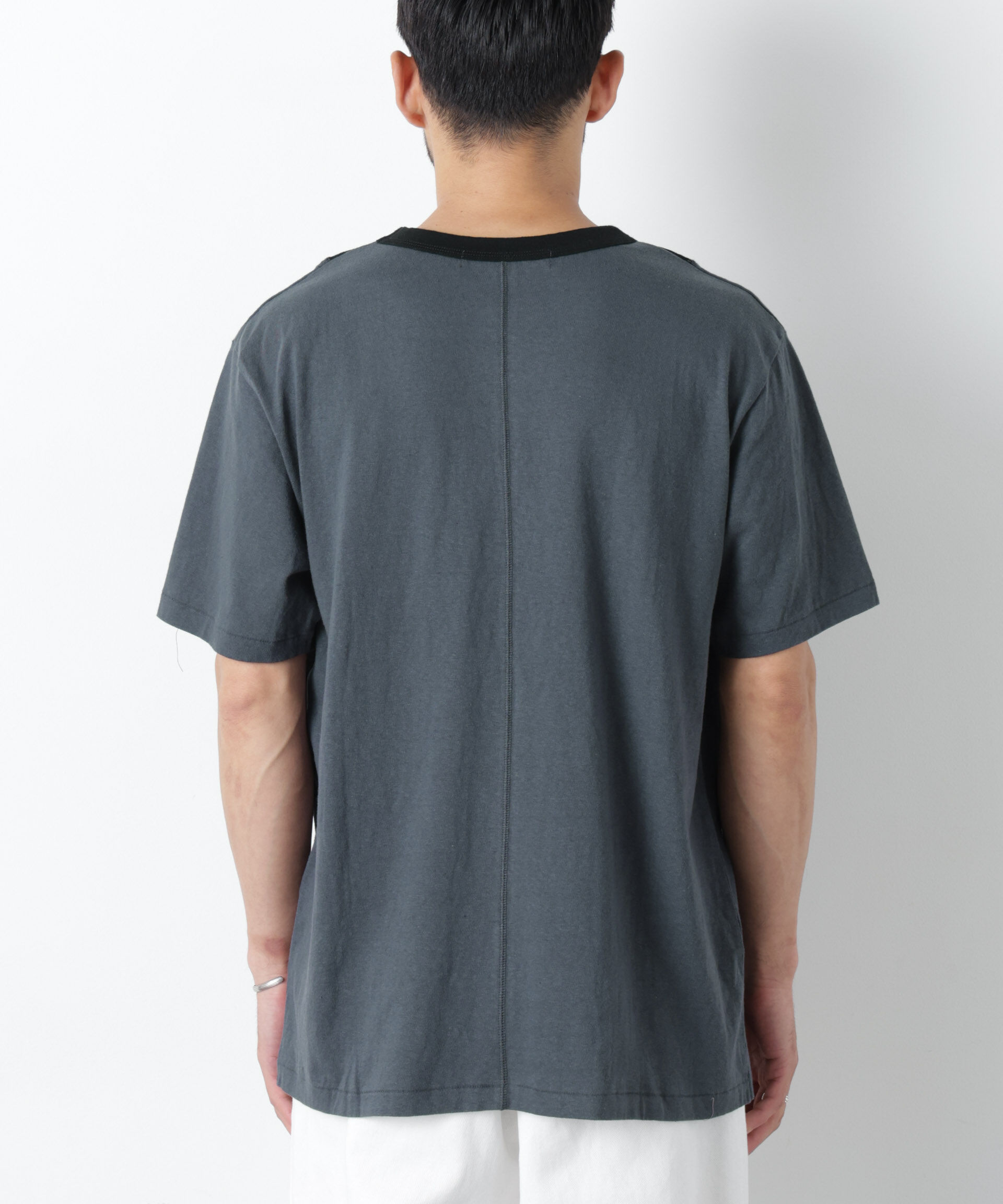 nano･universe「Raffy Cotton Jersey_切替Tシャツ」|Tシャツ・カットソー|