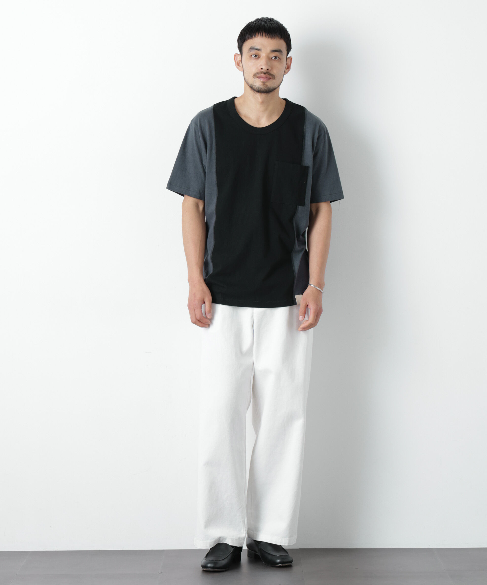 nano･universe「Raffy Cotton Jersey_切替Tシャツ」|Tシャツ・カットソー|