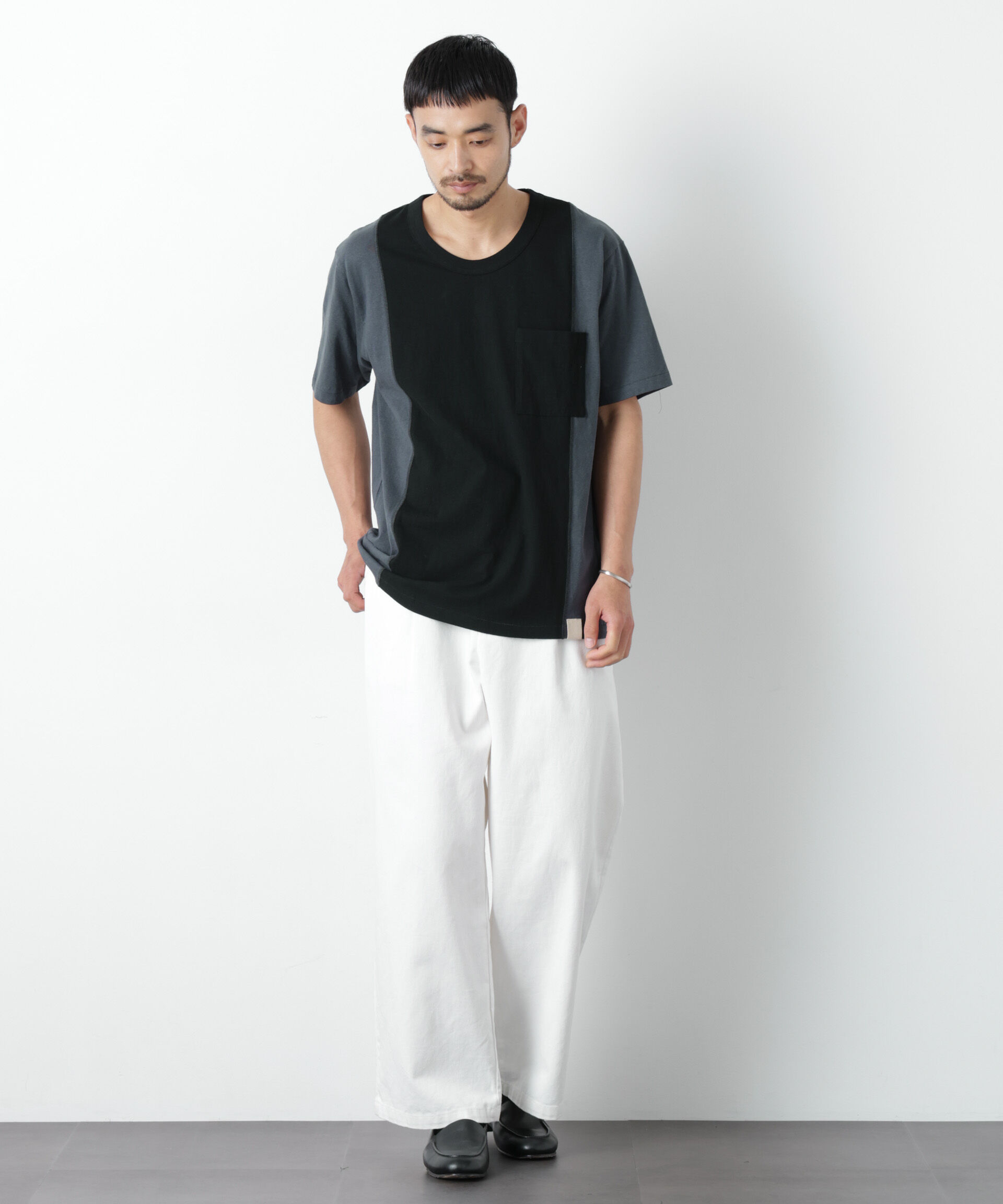 nano･universe「Raffy Cotton Jersey_切替Tシャツ」|Tシャツ・カットソー|