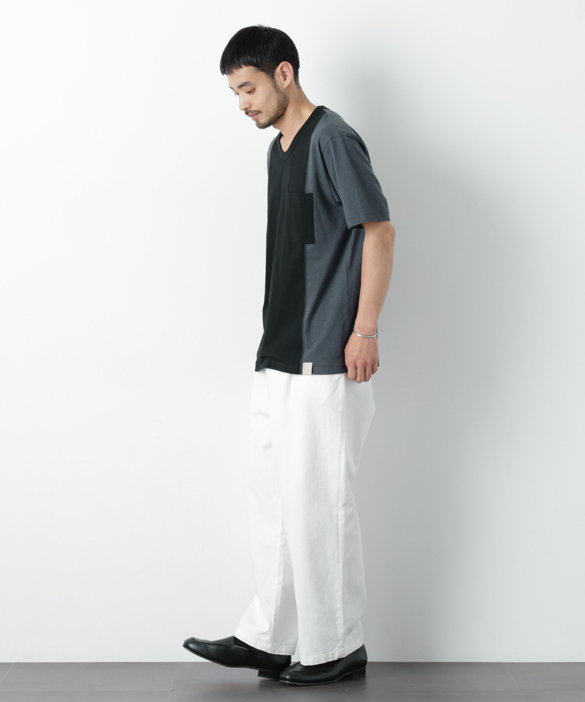 nano･universe「Raffy Cotton Jersey_切替Tシャツ」|Tシャツ・カットソー|