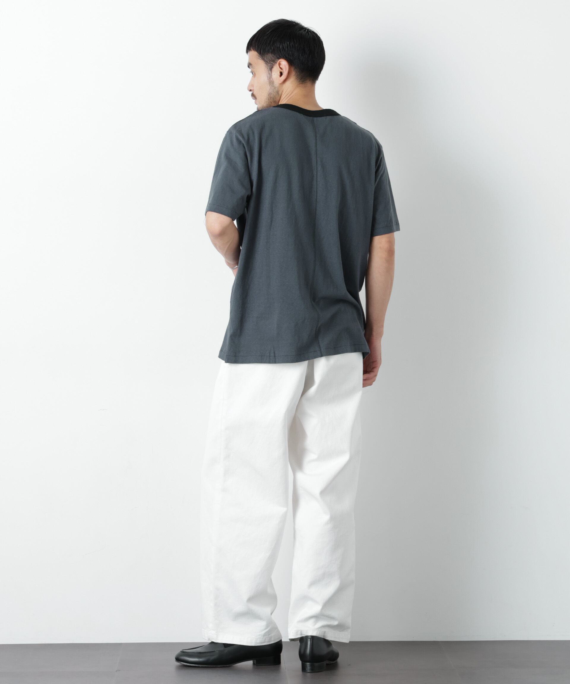 nano･universe「Raffy Cotton Jersey_切替Tシャツ」|Tシャツ・カットソー|