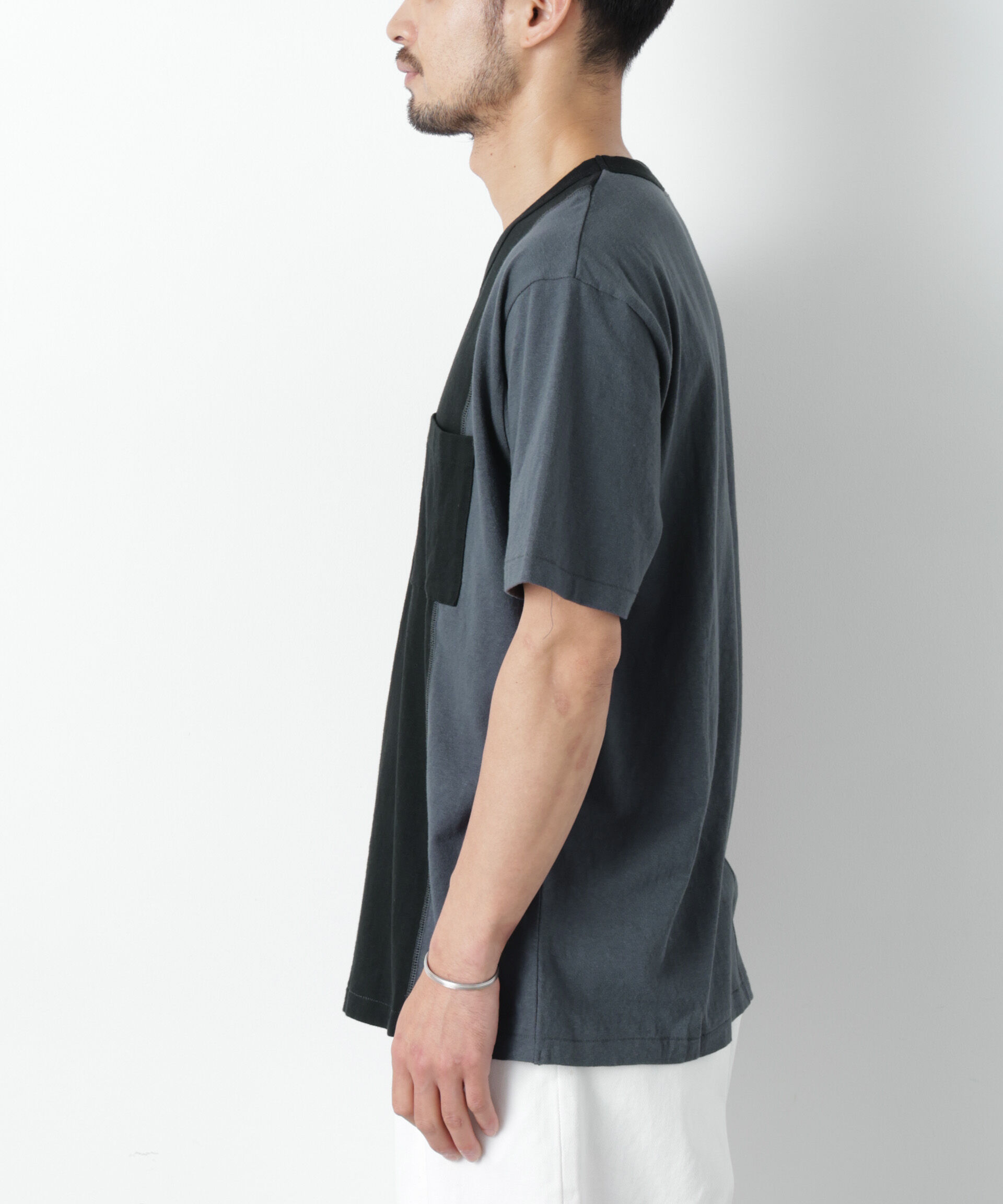 nano･universe「Raffy Cotton Jersey_切替Tシャツ」|Tシャツ・カットソー|