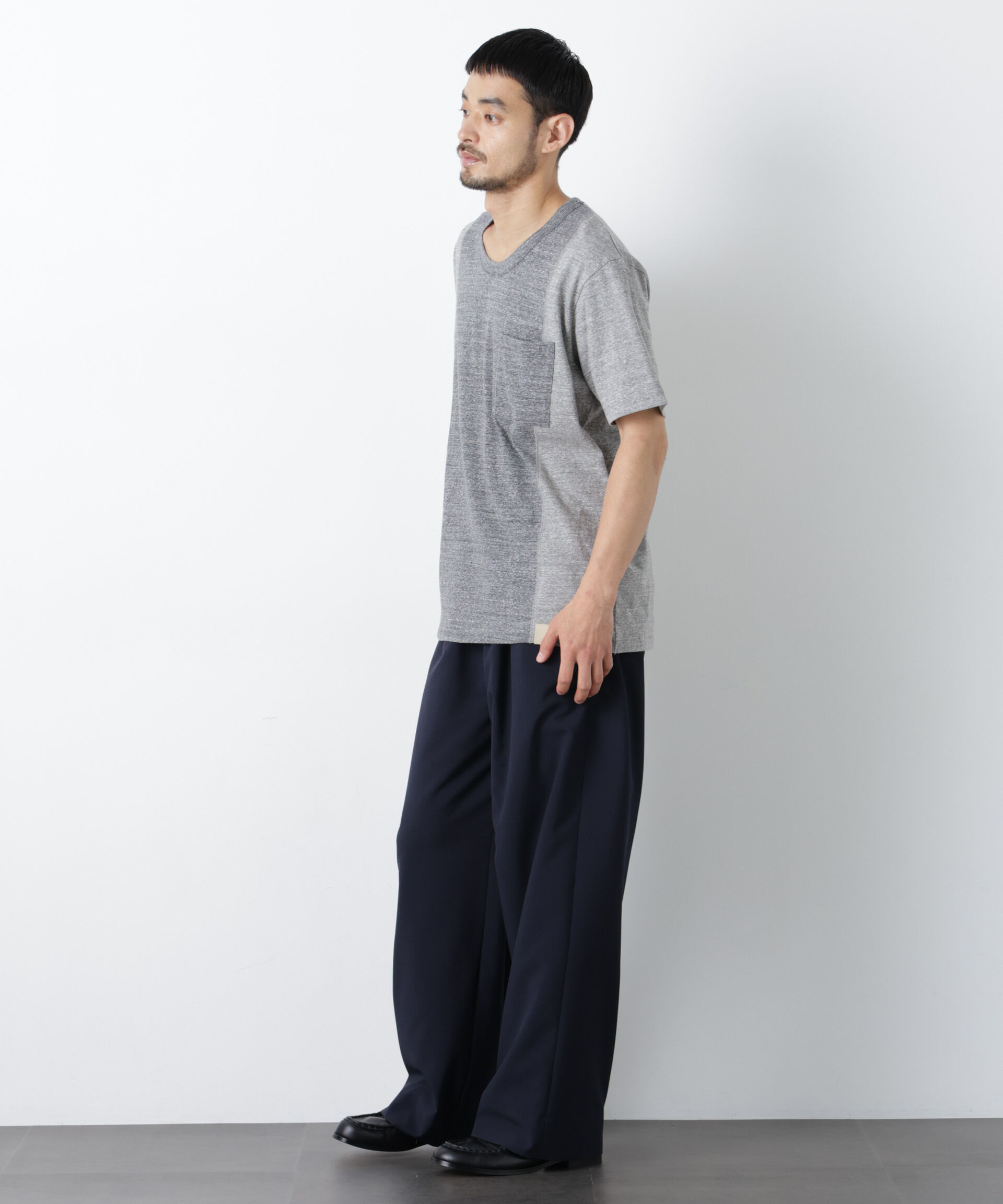 nano･universe「Raffy Cotton Jersey_切替Tシャツ」|Tシャツ・カットソー|