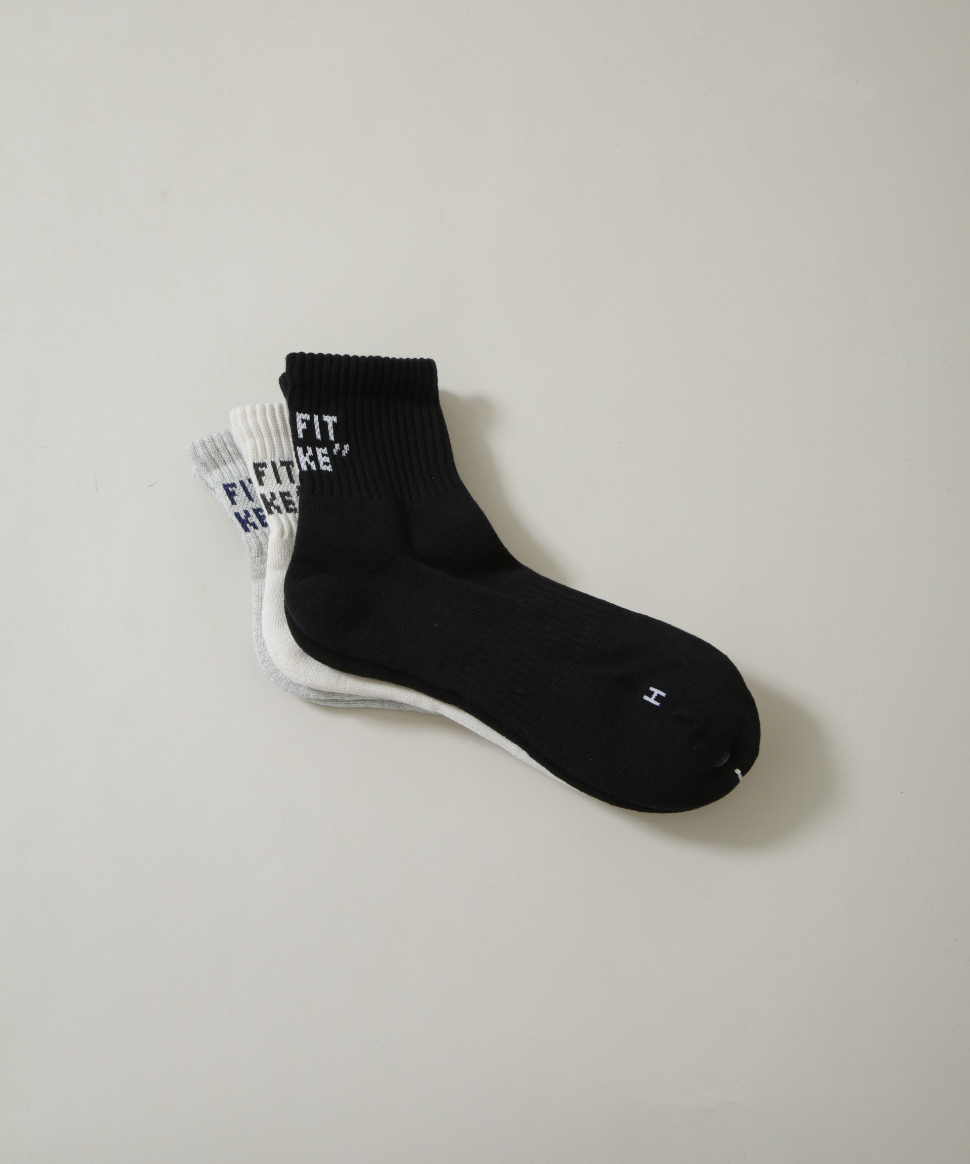 NANO universe「Healthknit/バックロゴソックス 3足セット」|ソックス|