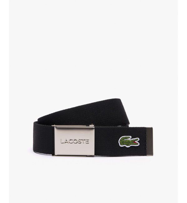 LACOSTE「『Made in France』 L.12.12 布ベルト」|ベルト|ブラック