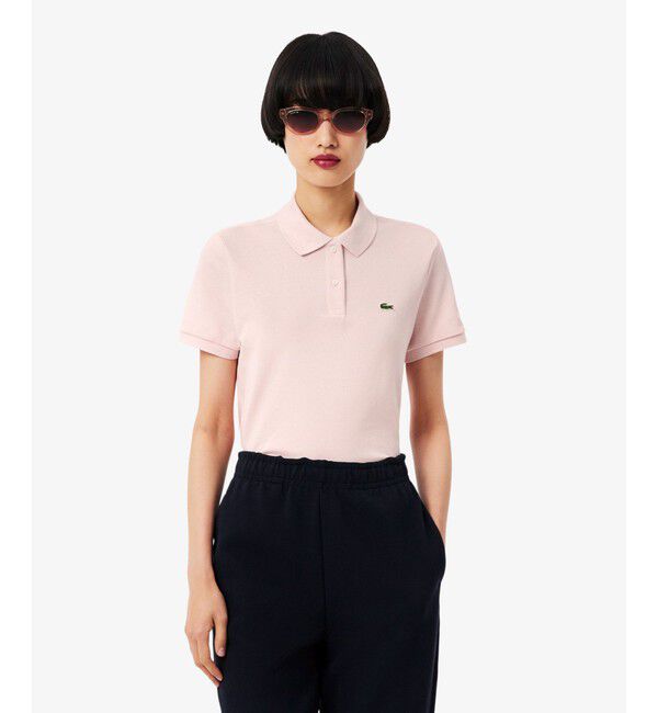 LACOSTE「コットン100% ピケ ポロシャツ（半袖）」|ポロシャツ|ベビーピンク