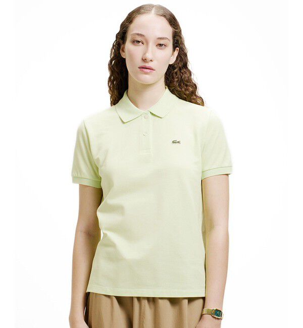 LACOSTE「コットン100% ピケ ポロシャツ（半袖）」|ポロシャツ|ライトグリーン