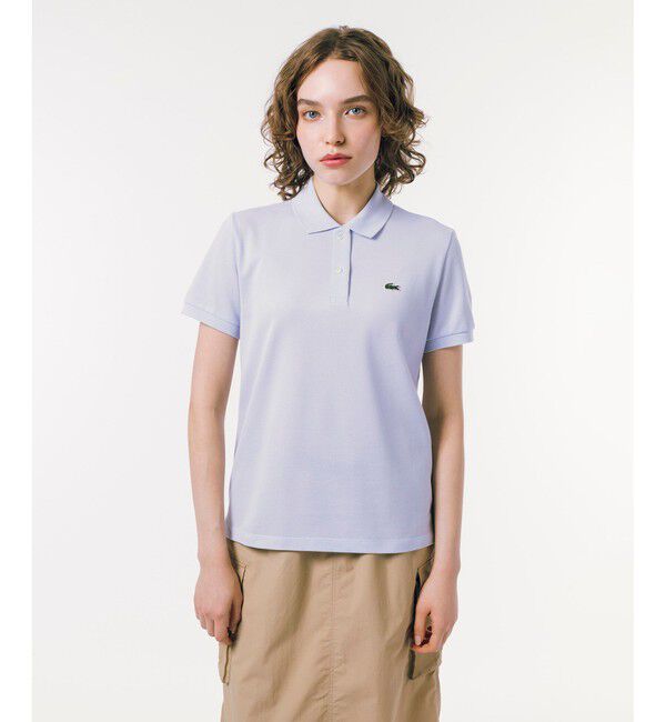 LACOSTE「コットン100% ピケ ポロシャツ（半袖）」|ポロシャツ|サックスブルー