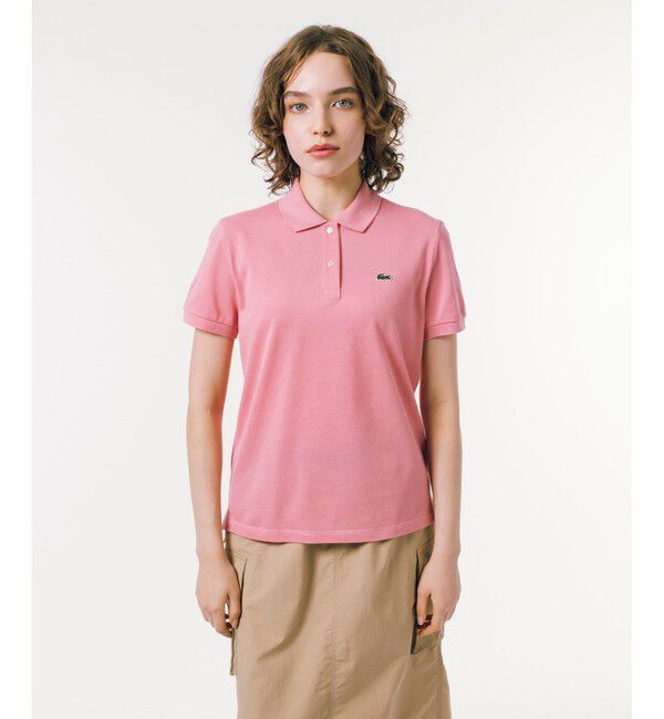 LACOSTE「コットン100% ピケ ポロシャツ（半袖）」|ポロシャツ|ピンク
