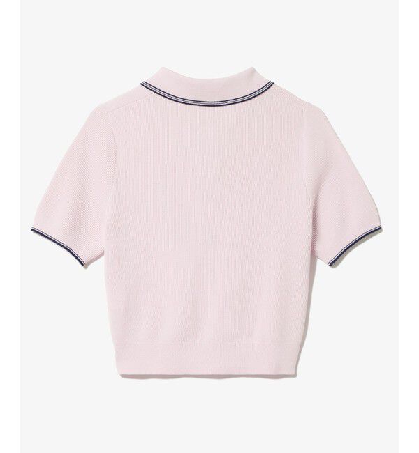 LACOSTE「配色ライン コンパクトニットポロシャツ」|ポロシャツ|