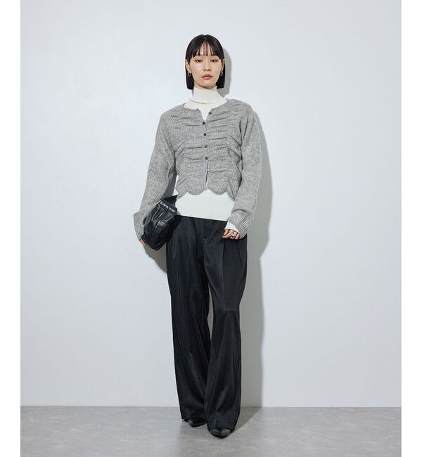ADAM ET ROPE'「【WEB限定】・【定番】ダブルモヘヤシャーリングカーディガン」|カーディガン|