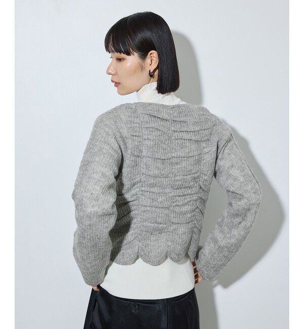ADAM ET ROPE'「【WEB限定】・【定番】ダブルモヘヤシャーリングカーディガン」|カーディガン|