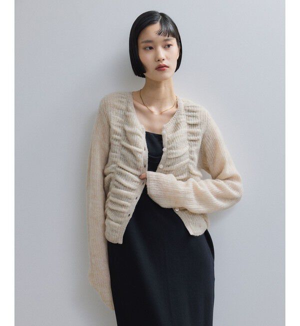 ADAM ET ROPE'「【WEB限定】・【定番】ダブルモヘヤシャーリングカーディガン」|カーディガン|