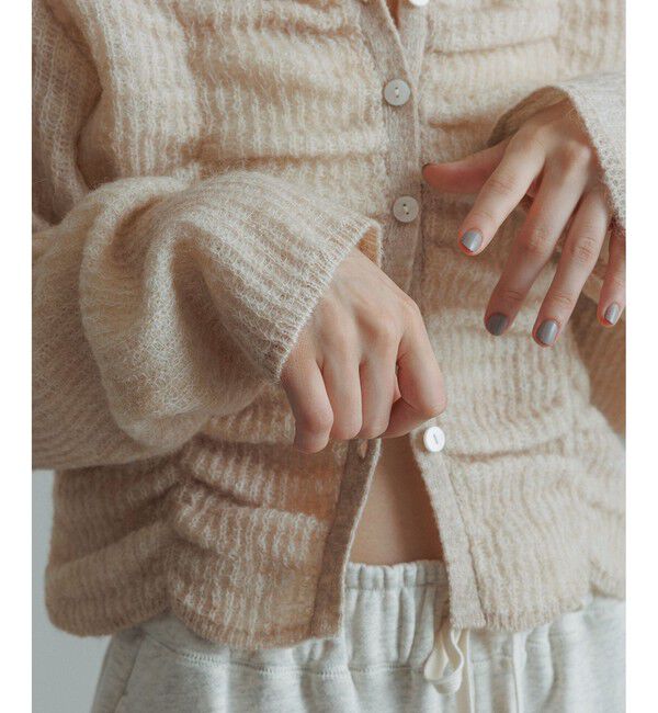 ADAM ET ROPE'「【WEB限定】・【定番】ダブルモヘヤシャーリングカーディガン」|カーディガン|