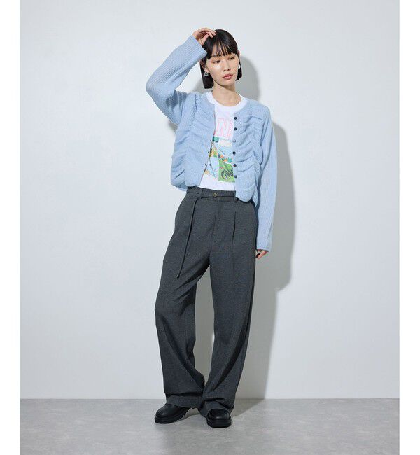 ADAM ET ROPE'「【WEB限定】・【定番】ダブルモヘヤシャーリングカーディガン」|カーディガン|