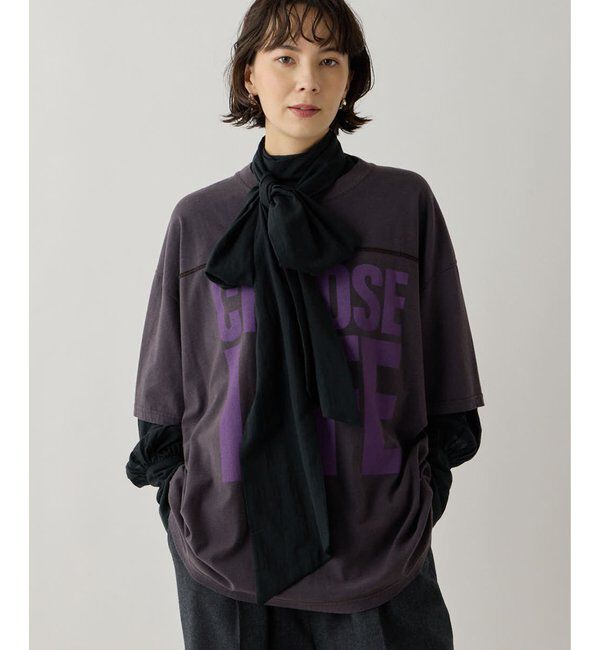  「【KATHARINE HAMNETT】スローガンフットボールTシャツ」|Tシャツ・カットソー|
