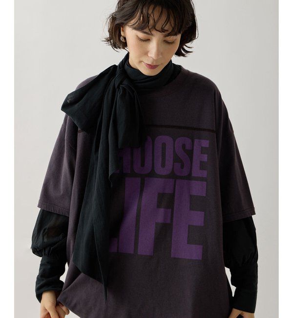  「【KATHARINE HAMNETT】スローガンフットボールTシャツ」|Tシャツ・カットソー|
