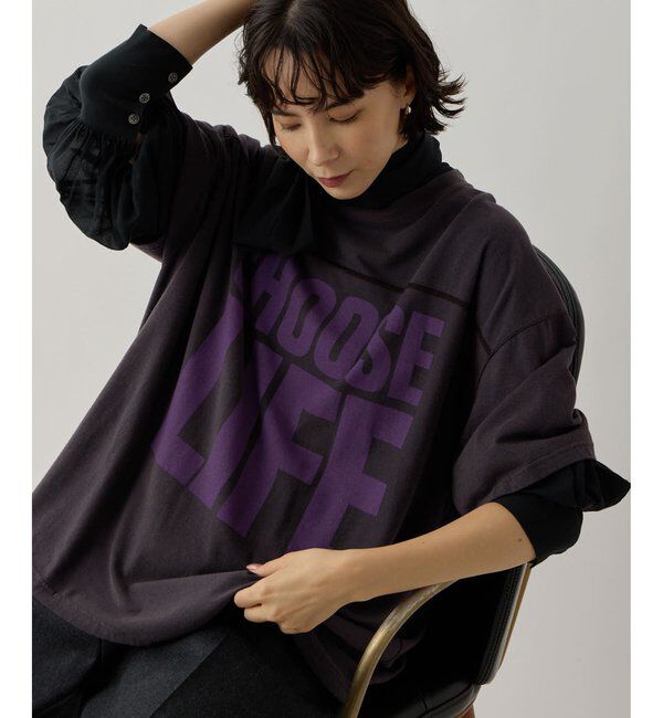  「【KATHARINE HAMNETT】スローガンフットボールTシャツ」|Tシャツ・カットソー|