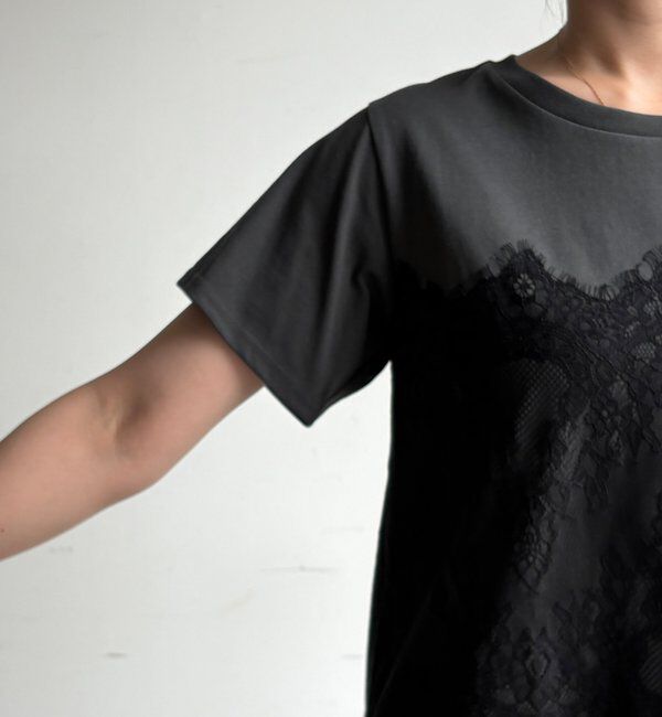  「レースドッキングTEE」|Tシャツ・カットソー|