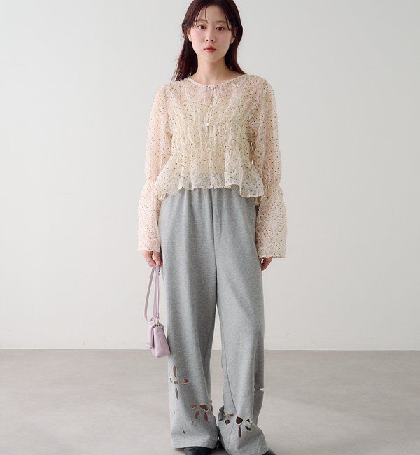  「【WEB限定で再入荷！】ドットウェーブチュールブラウス」|シャツ・ブラウス|