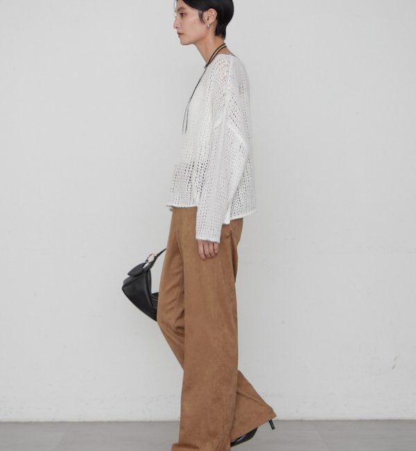  「≪好評につき再登場/洗える≫【earthy_/アーシー】シアーハンドライクニット」|ニット・セーター|