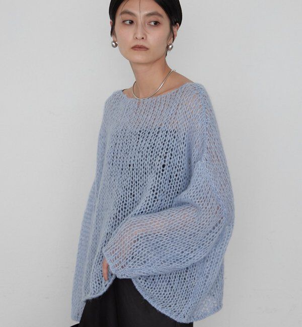  「≪好評につき再登場/洗える≫【earthy_/アーシー】シアーハンドライクニット」|ニット・セーター|