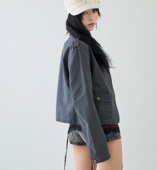  「【26AW LOOK掲載品番】2wayスタンドミリタリージャケット」|ブルゾン・スタジャン|