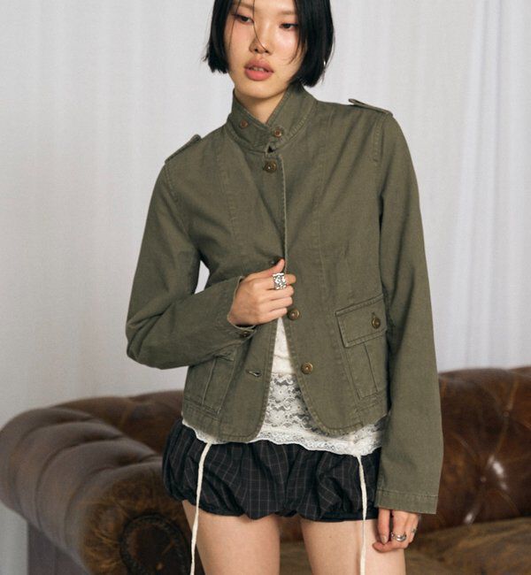  「【26AW LOOK掲載品番】2wayスタンドミリタリージャケット」|ブルゾン・スタジャン|