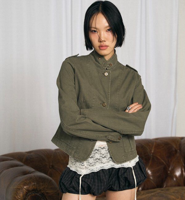  「【26AW LOOK掲載品番】2wayスタンドミリタリージャケット」|ブルゾン・スタジャン|
