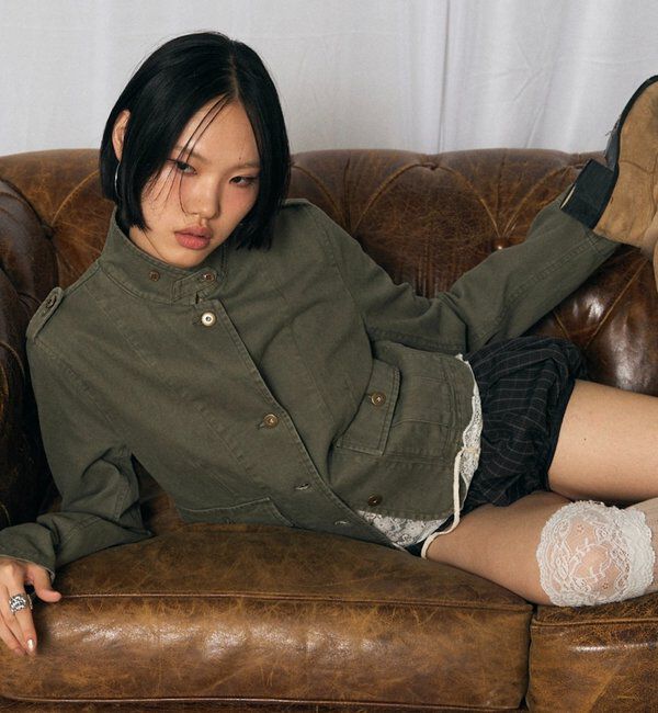  「【26AW LOOK掲載品番】2wayスタンドミリタリージャケット」|ブルゾン・スタジャン|