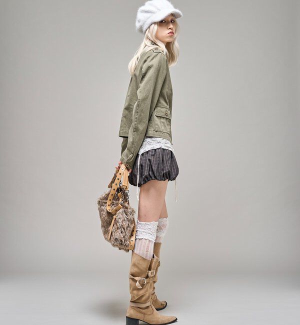 「【26AW LOOK掲載品番】2wayスタンドミリタリージャケット」|ブルゾン・スタジャン|