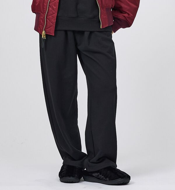 ABAHOUSE「【+phenix / プラスフェニックス】CVC SWEAT WIDE PANT」|その他|ブラック