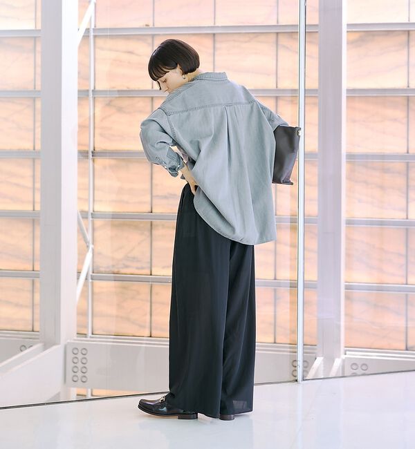 Rouge vif「【定番人気 / 2026AW】デニムオーバーサイズシャツ」|シャツ・ブラウス|