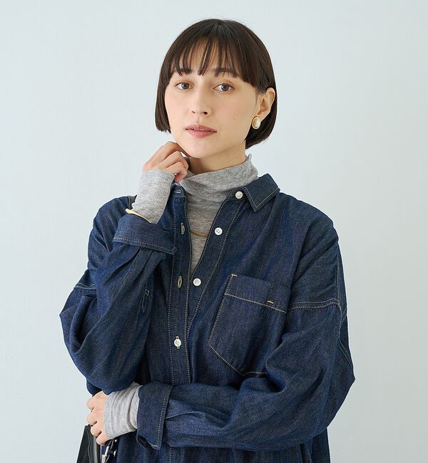 Rouge vif「【定番人気 / 2026AW】デニムオーバーサイズシャツ」|シャツ・ブラウス|