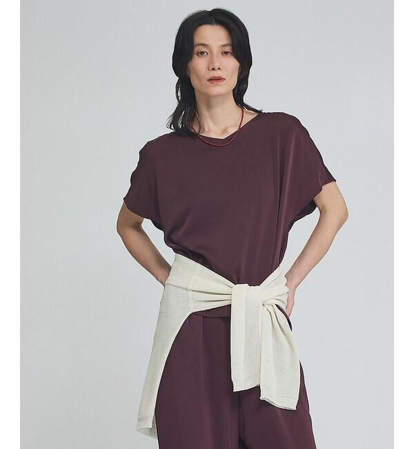 qualite「【接触冷感＆吸水速乾】新色入荷！クールサテンブラウス/セットアップ対応」|シャツ・ブラウス|