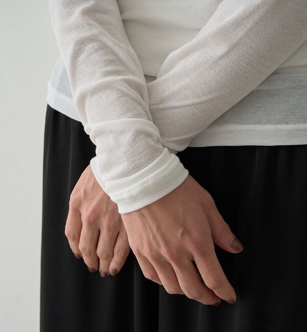 qualite「【接触冷感素材】ストレッチフライスカットソー」|Tシャツ・カットソー|