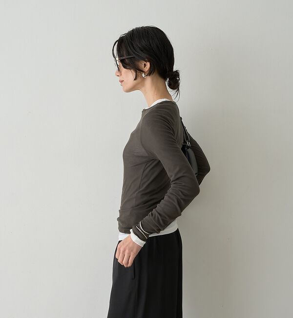 qualite「【接触冷感素材】ストレッチフライスカットソー」|Tシャツ・カットソー|
