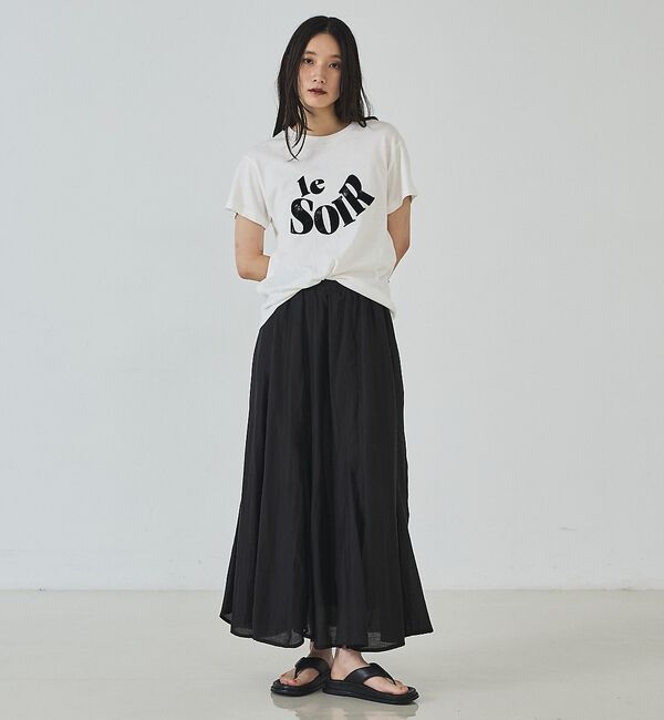 abahouse mavie「甘編み天竺ロゴTシャツ」|Tシャツ・カットソー|